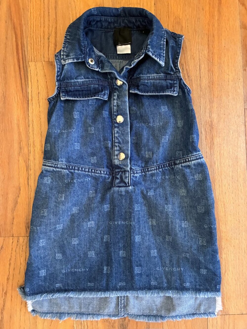 Givenchy Girls 4Y Monogram Denim Dress H30059 Z03